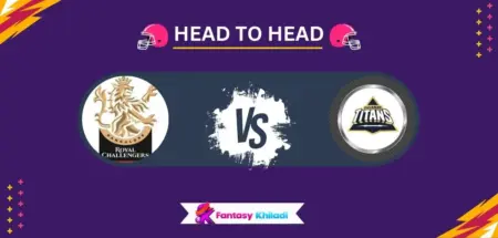 BLR vs GUJ Head to Head Record in IPL - RCB vs GT Stats, Runs & Wickets