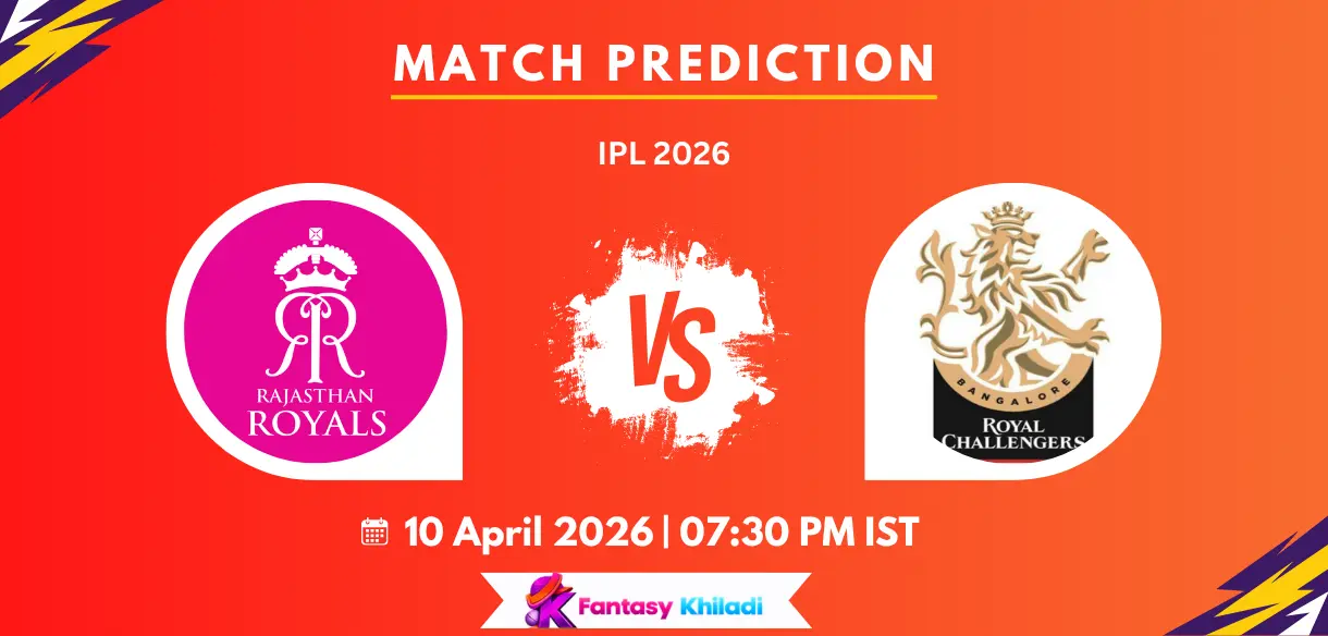 RAJ vs BLR Match Prediction, 16th T20 IPL 2026: Playing XI, Pitch Report, Fantasy Tips & Match Scenarios