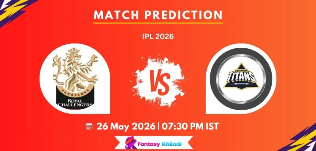 BLR vs GUJ Match Prediction: Who Will Win Today’s IPL 2026 Qualifier 1 Between Royal Challengers Bengaluru and Gujarat Titans?