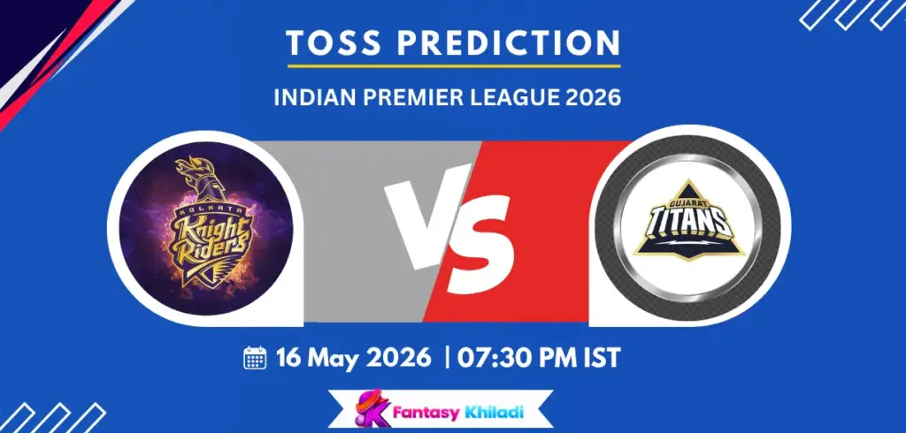 KKR vs GT Toss Prediction Today Match 60, IPL 2026- Who will win today toss? KKR vs GT Toss Prediction Today Match 60, IPL 2026- Who will win today toss?