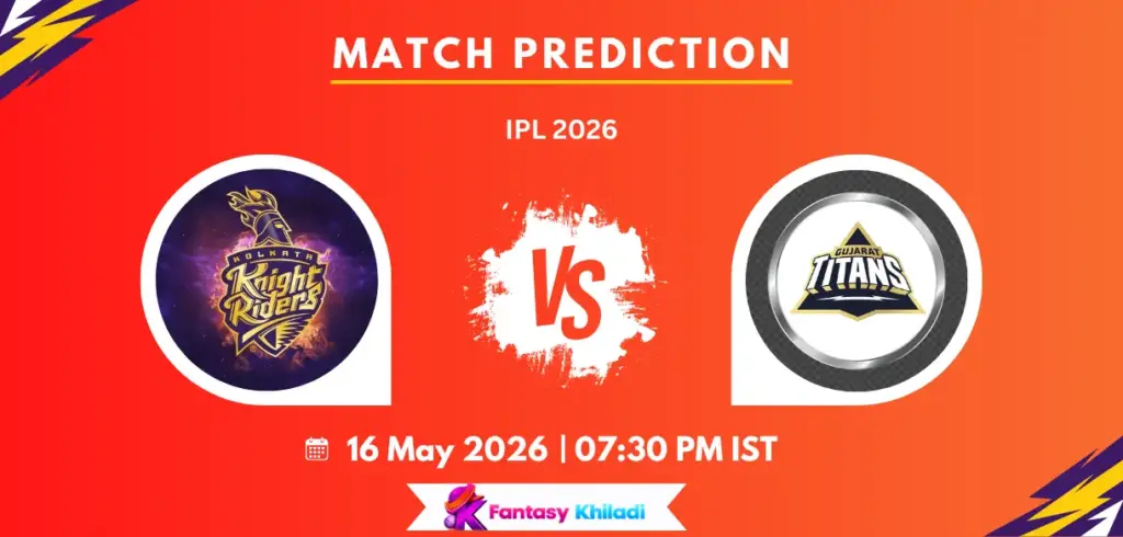 KOL vs GUJ Match Prediction: Who Will Win Today’s IPL 2026 Clash Between Kolkata Knight Riders and Gujarat Titans?