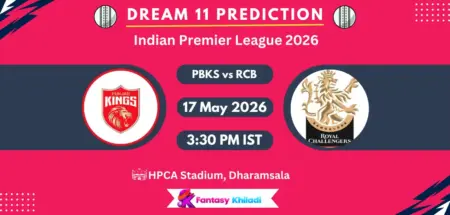 PBKS vs RCB Dream11 Prediction Today Match 61, Fantasy Cricket Tips, Playing XI, Pitch Report & Captain Choices – IPL 2026