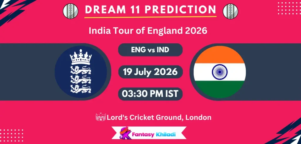 ENG vs IND Dream11 Prediction Today 3rd ODI, Player Stats, Playing XI, Captain & Vice-Captain Choices – India Tour of England 2026 ENG vs IND Dream11 Prediction Today 3rd ODI, Player Stats, Playing XI, Captain & Vice-Captain Choices – India Tour of England 2026